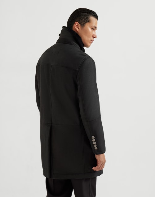 Cabanjacke aus Shearling Schwarz Herren - Brunello Cucinelli