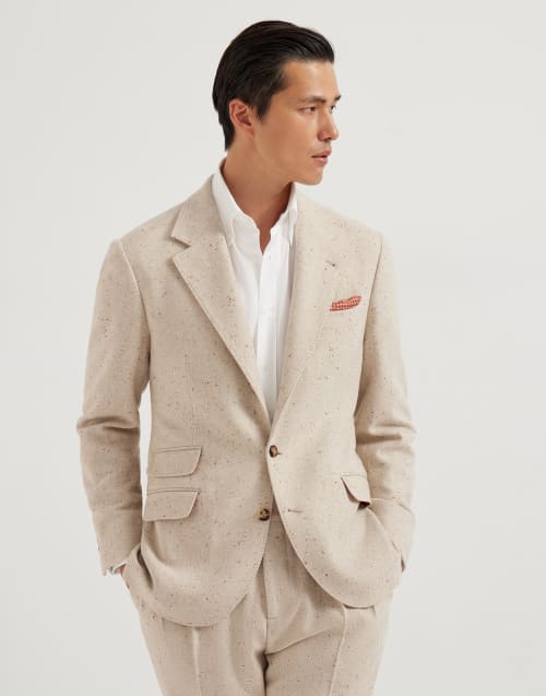 Veste déstructurée en sergé Beige Clair Homme - Brunello Cucinelli
