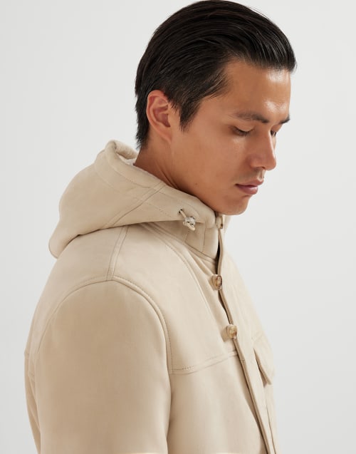 Parka aus Shearling Hellbeige Herren - Brunello Cucinelli