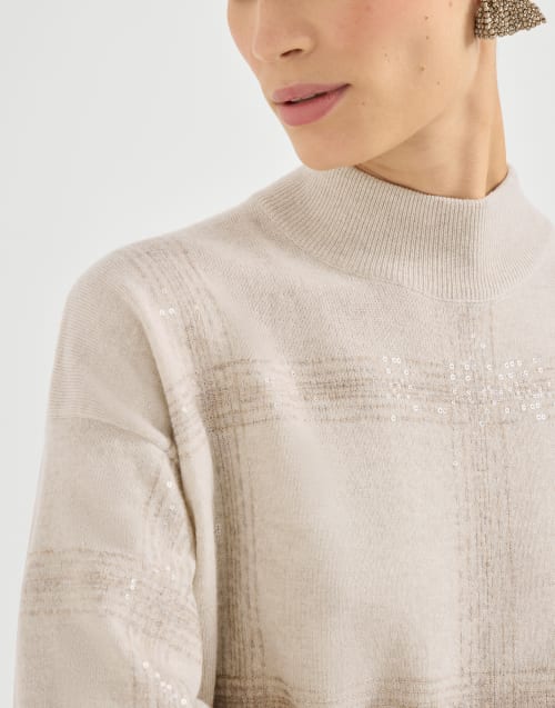 Dazzling Embroidery dress Beige Woman - Brunello Cucinelli