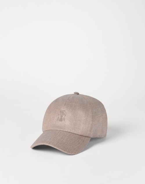 Baseball cap with logo Beige Woman - Brunello Cucinelli