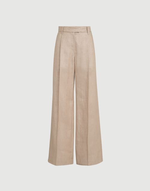Loose Pleated trousers Antique Pink Woman - Brunello Cucinelli