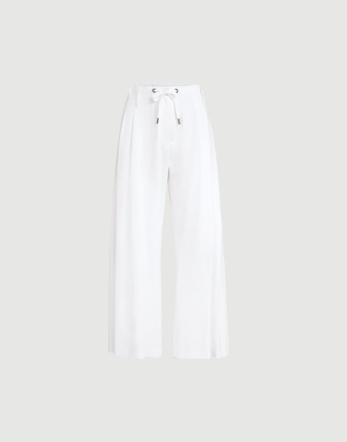 Pantalón de interlock Couture Blanco Mujer - Brunello Cucinelli