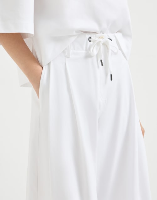 Pantalón de interlock Couture Blanco Mujer - Brunello Cucinelli
