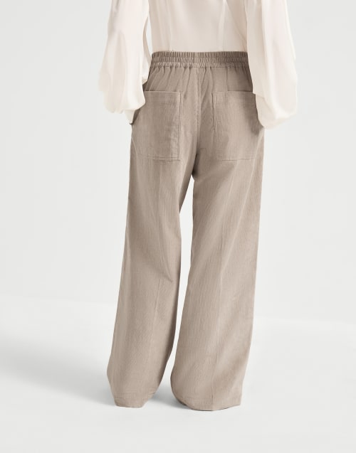 Loose Track trousers Beige Woman - Brunello Cucinelli