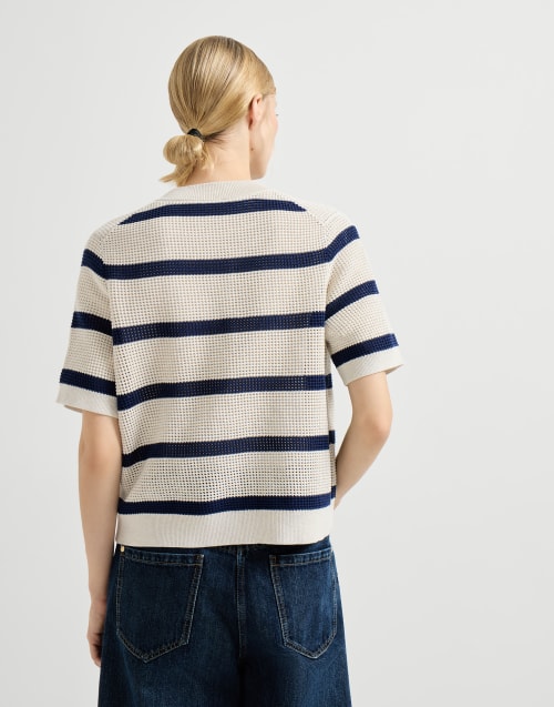 Cárdigan a rayas Azul Mujer - Brunello Cucinelli