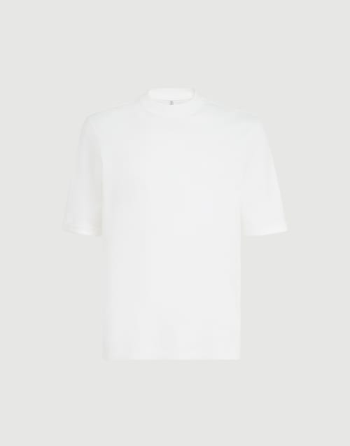 Tee-shirt en jersey Blanc Cassé Homme - Brunello Cucinelli