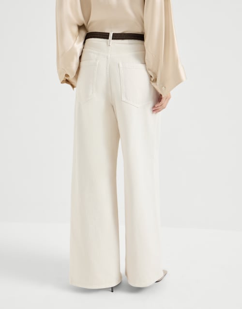 Pantalone Relaxed Gesso Donna - Brunello Cucinelli