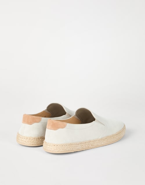 Suede slip-on Ivory Man - Brunello Cucinelli