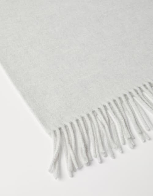 Cashmere scarf Light Grey Woman - Brunello Cucinelli