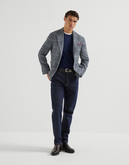 Jersey de vicuña Azul Hombre - Brunello Cucinelli