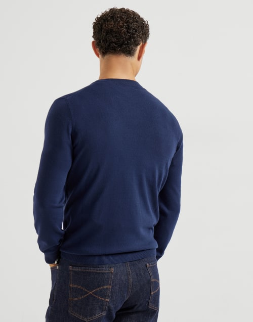 Jersey de vicuña Azul Hombre - Brunello Cucinelli