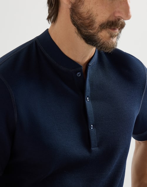 Cotton jersey T-shirt Cobalt Man - Brunello Cucinelli