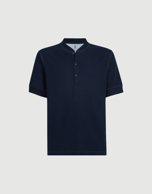 Cotton jersey T-shirt Cobalt Man - Brunello Cucinelli