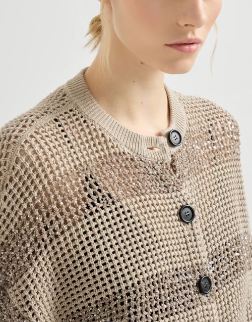 Кардиган Crop Песочный Женщина - Brunello Cucinelli