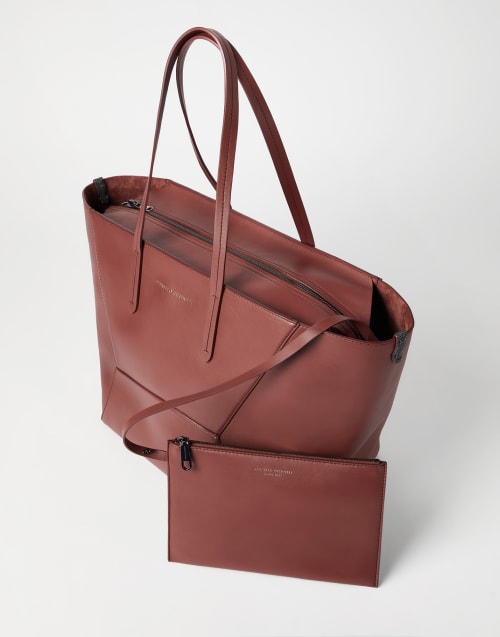 Calfskin BC Duo bag Firebrick Woman - Brunello Cucinelli