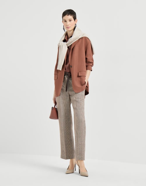Fluid twill blazer Firebrick Woman - Brunello Cucinelli