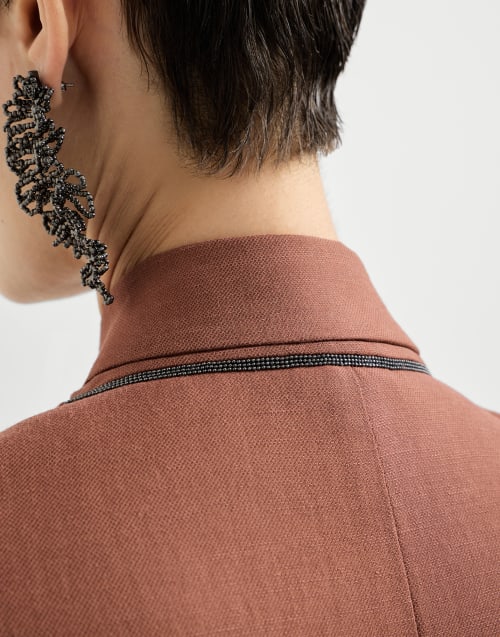 Fluid twill blazer Firebrick Woman - Brunello Cucinelli