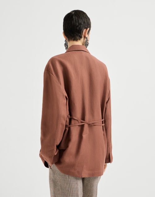 Fluid twill blazer Firebrick Woman - Brunello Cucinelli