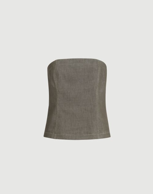 Haut bandeau Vert olive Femme - Brunello Cucinelli