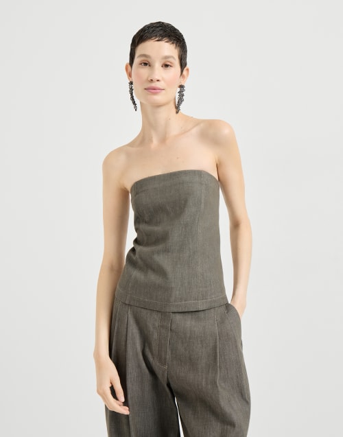 Haut bandeau Vert olive Femme - Brunello Cucinelli