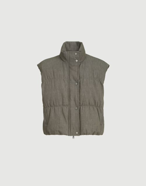 Down vest Olive Woman - Brunello Cucinelli