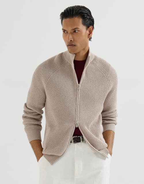 Malfilé cotton cardigan Yuta Man - Brunello Cucinelli