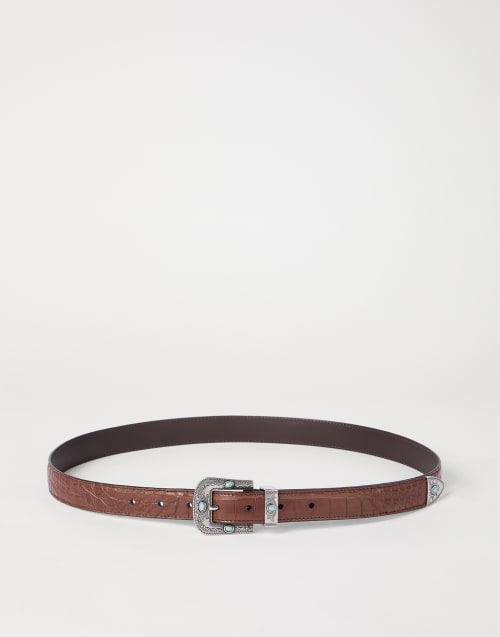 Alligator belt Cigar Man - Brunello Cucinelli