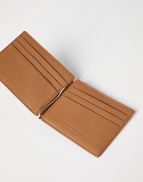 Portemonnaie aus Nubukleder Cognac Herren - Brunello Cucinelli