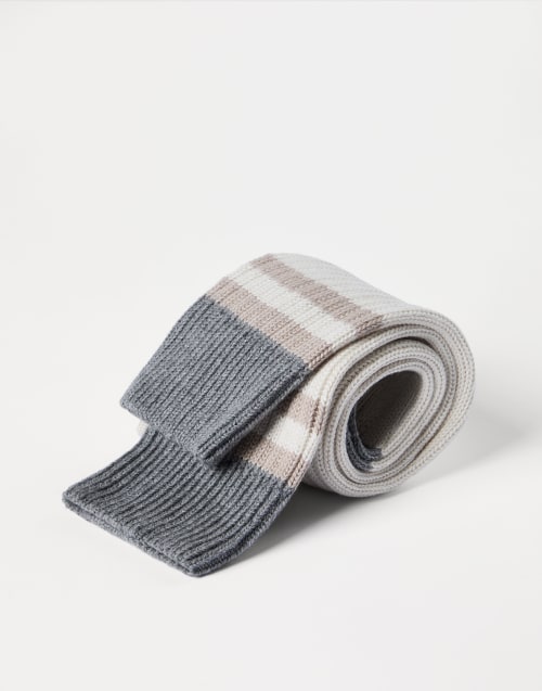 Cotton socks with stripes Panama Man - Brunello Cucinelli