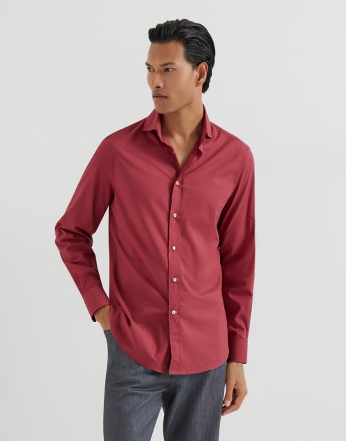 Camisa de muselina Cereza Hombre - Brunello Cucinelli