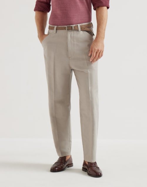 Pantalon en panama Tourterelle Homme - Brunello Cucinelli