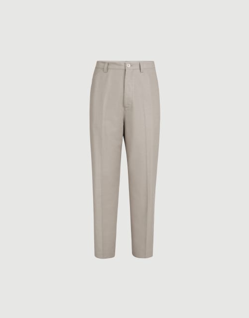 Pantalon en panama Tourterelle Homme - Brunello Cucinelli