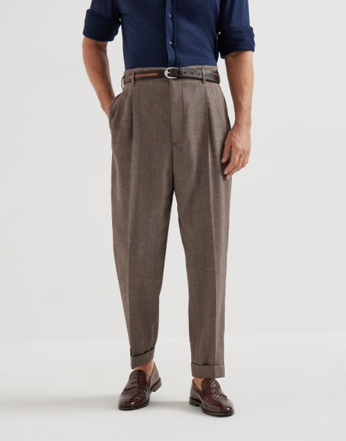 Pantalon à chevrons Noisette Homme - Brunello Cucinelli