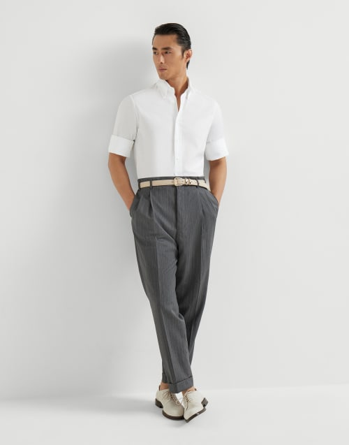 Virgin wool trousers Dark Grey Man - Brunello Cucinelli