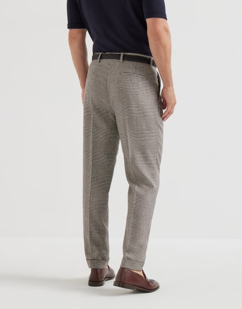 Prince of Wales trousers Brown Man - Brunello Cucinelli