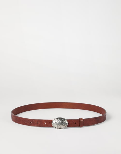 Calfskin belt Mahogany Man - Brunello Cucinelli