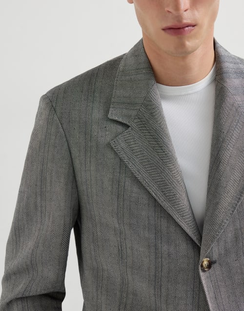 Chevron blazer Medium Grey Man - Brunello Cucinelli