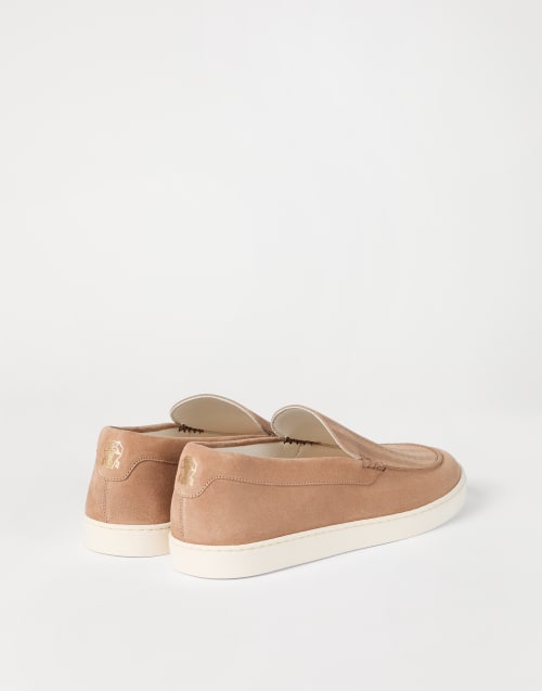 Suede loafer sneakers Light Brown Man - Brunello Cucinelli