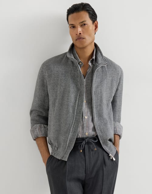 立领短夹克 中灰 男款 - Brunello Cucinelli