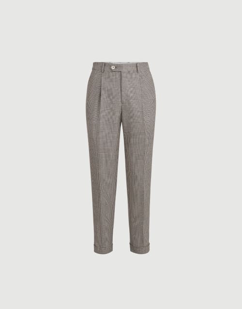 Pantalón Príncipe de Gales Marrón Hombre - Brunello Cucinelli