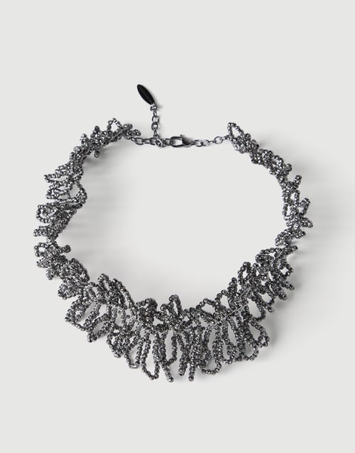 Sterling Silver choker Lignite Grey Woman - Brunello Cucinelli