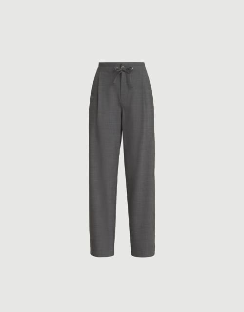 Tailored track trousers Medium Grey Woman - Brunello Cucinelli