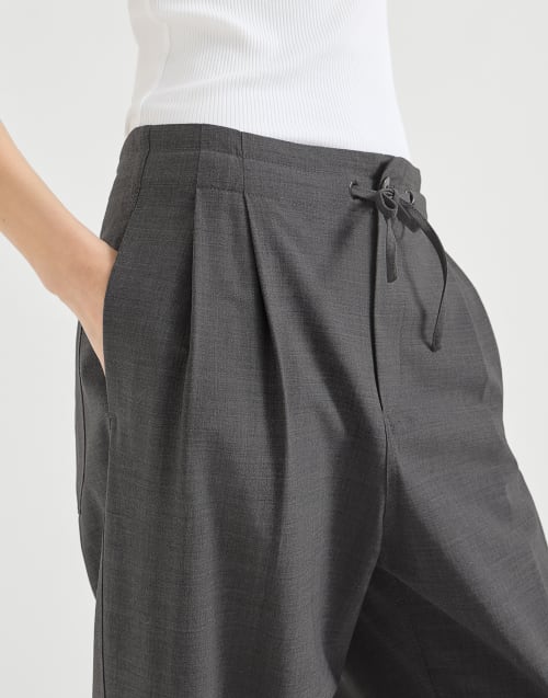 Tailored track trousers Medium Grey Woman - Brunello Cucinelli