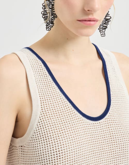 Net knit top Oat Woman - Brunello Cucinelli