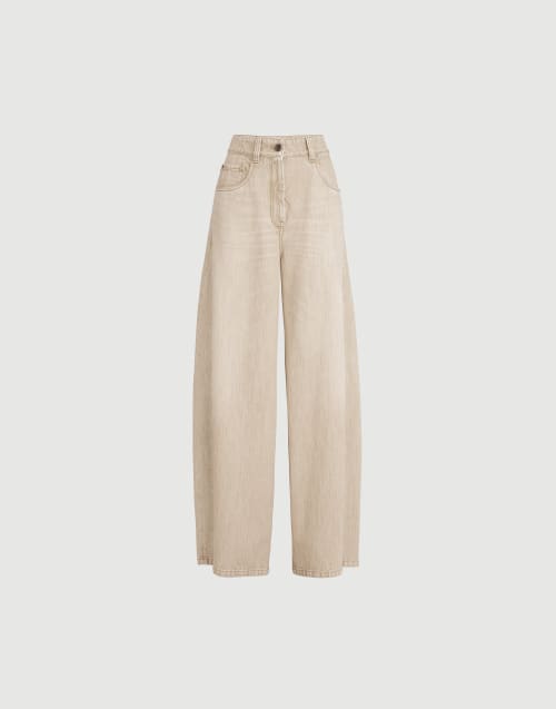 Wide trousers Beige Woman - Brunello Cucinelli