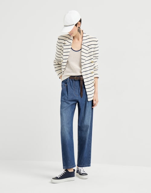 Five-pocket trousers Dark Denim Woman - Brunello Cucinelli