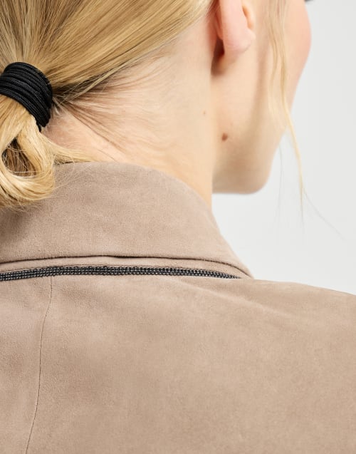 Suede blazer Light Brown Woman - Brunello Cucinelli