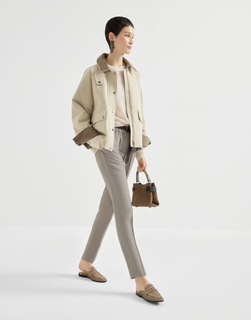 Tailored Jogger trousers Light Grey Woman - Brunello Cucinelli