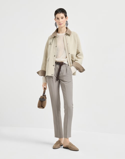 Tailored Jogger trousers Light Grey Woman - Brunello Cucinelli